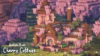 Minecraft How To Build a 🌸✨ Cherry Blossom Cottage ✨🌸 Aesthetic House  Snishinka [upl. by Brianna]