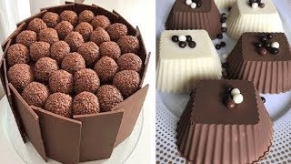 How To Make Chocolate Cake With Step By Step Instructions  Easy Chocolate Cake Decorating Ideas [upl. by Nauqaj]