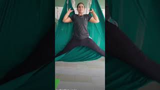 Yoga ki or ek naya kadam aerial yogashorts motivation aerialyoga ytshorts [upl. by Jillie326]