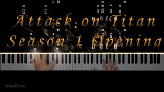 Attack on Titan Season 1 Opening Theme  Guren no Yumiya Piano Cover amp Tutorial Linked Horizon [upl. by Itnava]