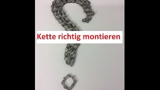 Kette richtig montieren  einfädeln [upl. by Trevlac]