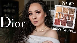 NEW Dior Amber Neutrals Backstage Eye Palette  Review Swatches amp Tutorial [upl. by Eceertal97]