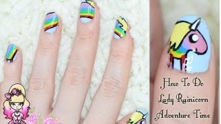 How To Do Lady Rainicorn Nail Art  Adventure Time Tutorial  Violet LeBeaux [upl. by Otilopih]