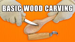 Wood Carving for Beginners  Basic Wood Carving Tutorial [upl. by Jolene]