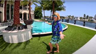 330 Boat Dock Waterfront Villa in Florida and Schaefer V33 Yacht Tour [upl. by Dumah652]