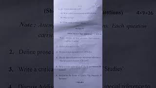 BA Second Year Major l English Literature l Paper First l Study of Prose l NEP l 2023 l Eng Lit [upl. by Enneibaf]