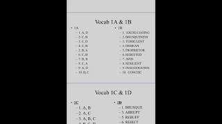 Wordly Wise • Book 8 • Lesson 1 • AB  CD Answer Key [upl. by Gerladina699]