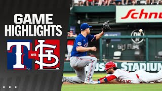 Rangers vs Cardinals Game Highlights 73024  MLB Highlights [upl. by Kablesh938]