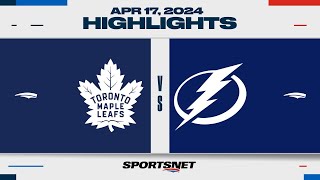 NHL Highlights  Maple Leafs vs Lightning  April 17 2024 [upl. by Picardi]