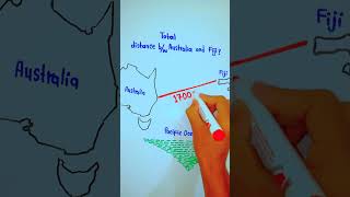 Total distance between Australia and Fiji Island  5min Knowledge [upl. by Malsi485]