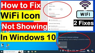 Fix WiFi Not Showing in Windows 10 Fix Missing WiFi [upl. by Lak]