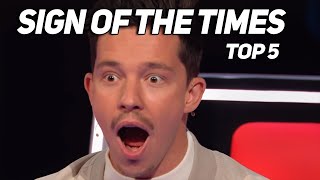 BEST Sign of the Times covers in The Voice Harry Styles  BEST Blind Auditions [upl. by O'Gowan]