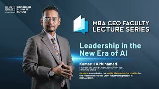 MBA CEO FACULTY Lecture Series  Kamarul A Muhamed Aerodyne Group [upl. by Dace]