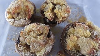 Recette de champignons farcis au boudin blanc [upl. by Sredna]