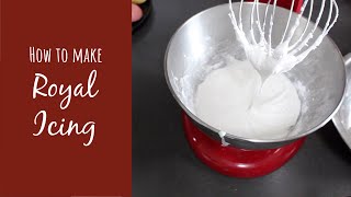 How to make Royal Icing  Learn to make a piping bag using baking paper [upl. by Atinal]