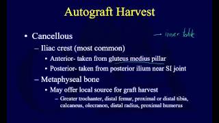 Bone grafting 1  Autografts and allografts OTA lecture series III g12c [upl. by Kilar]