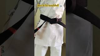 How to tie Karate black belt shotokan kratebelthow to tie karat⅚ [upl. by Chadburn]