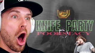 POORSTACY  Knife Party feat Oli Sykes of Bring Me The Horizon REACTION [upl. by Hsima]