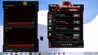 How To Overclock Asus ATI Radeon HD 6670 1GB GDDR5 EAH6670DIS1GD5 [upl. by Brooks255]