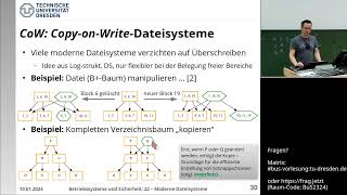 Vorlesung Betriebssysteme und Sicherheit – 22 Moderne Dateisysteme [upl. by Adnorat164]