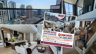 SkyHigh Living Top Floor Duplex in Sathorn [upl. by Wengert785]