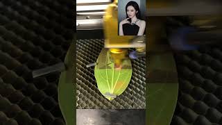 The goddess Jing Tian leaf carving is here leaf carving leaf carving machine stall [upl. by Aleciram]