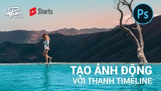 photoshop tạo ảnh động với timeline  BonART shorts [upl. by Anoirtac811]