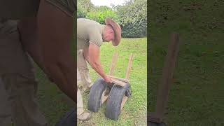 Garden Chair 🪚♻️🤠chair pallet tire reuse recycle build homemade idea relax garden [upl. by Cohn]