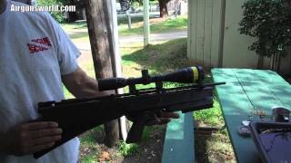 Crosman Custom Shop 2400 KT 22 caliber Bullpup Version with HiPacs [upl. by Ineslta]