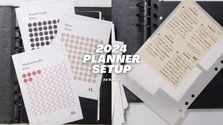 2024 Planner Setup  A5 Rings Planner Setup  Functional and Minimal Planner [upl. by Ahsiened825]