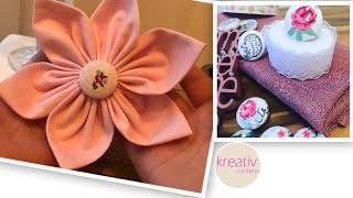 Knöpfe beziehen  DIY Anleitung sehr easy mit Tipps💓 Bonus Stoffblume nähen 🌸 wer hat gewonnen [upl. by Ty411]