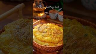 Scallion egg pancake Friedpancake Old dough flavor yeast powder youtubeshorts ytshorts trending [upl. by Foulk]