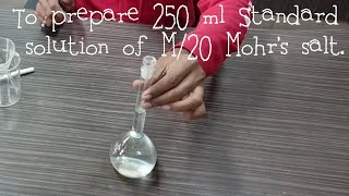 Titration । Preparation of standard solution of Mohrs salt M20 class 12 chemistry practical file [upl. by Oramlub]