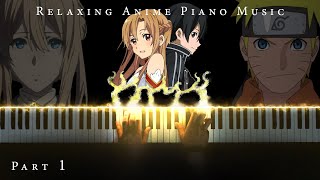 Relaxing Anime Piano Music  Beautiful Piano Suites for Studying amp Sleeping Part 1 [upl. by Nosnah]