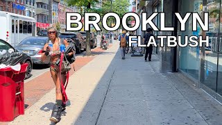 NEW YORK CITY Walking Tour 4K  BROOKLYN  FLATBUSH [upl. by Fried897]