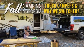 Fall Camping in Georgia at Diamond Lure  Truck Campers  We Explain the Switch [upl. by Hairam829]