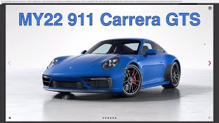 Configuring a New 2022 Porsche 992 Carrera GTS Coupe  My Design  Configurator [upl. by Aym]