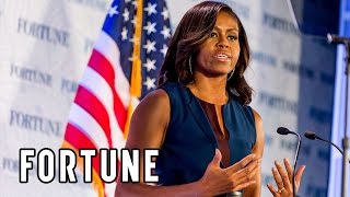 Michelle Obama Fortunes Most Powerful Women Show What Educated Women Can Do  Fortune [upl. by Ener621]