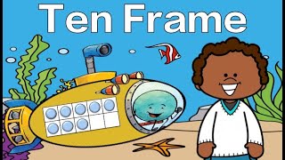 Ten Frame Subitizing Under the Sea Math Brain Break [upl. by Brigitta]