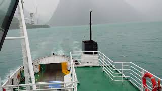 MF Geiranger arriving Sæbø for crewchange on a rainy day [upl. by Walkling]