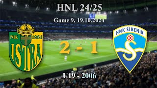 9 2006 U19 Istra 21 Šibenik HNL 2425 19102024 croatiafootball hnl [upl. by Pennie]