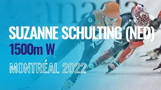 Suzanne SCHULTING NED  Winner  1500m W  Montréal  ShortTrackSkating [upl. by Frankhouse]