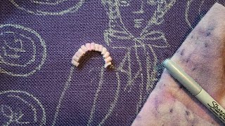 Transferring your Rug Hooking pattern onto a DARK backing with a silver Sharpie [upl. by Nnylsaj]