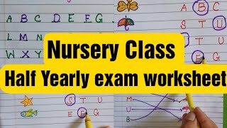 Nursery Class English Worksheet 📝 Practice for Half yearly Exam worksheet ✅ [upl. by Norreht591]