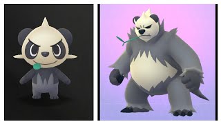 Pancham evolution into Pangoro  catch 32 dark pokemon to evolve pancham  FightingDark Pokemon [upl. by Syhr]