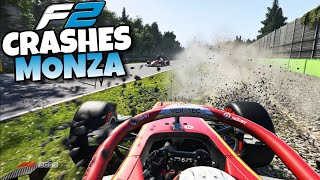 REALISTIC F2 CRASHES MONZA [upl. by Haldes]