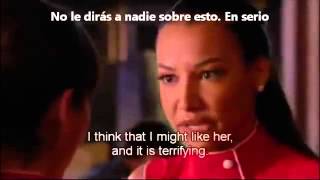 Glee Dani amp Santana scenes and kiss Dantana 5x02 Subtitulado [upl. by Morel683]