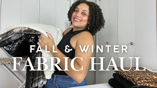 Fall amp Winter Fabric Haul  sweater knit amp outerwear fabric [upl. by Dihgirb]