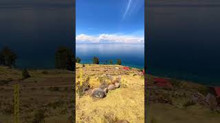 Isla taquile en el lago Titicaca travel lagotiticaca paisajesbonitos [upl. by Lonnard]