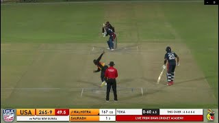 Jaskaran Malhotra smashes Six Sixes vs Papua New Guinea FULL FINAL OVER ALL 6 x 6s [upl. by Kristien]